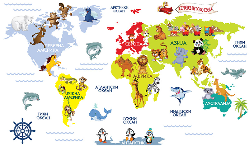 Mapa sveta 2 stiker